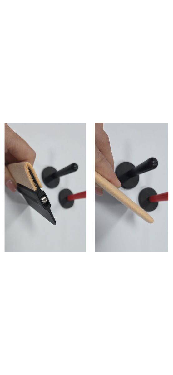 Racletă magnetică cu pâslă și 2 magneți fixare folie - set aplicare folie auto