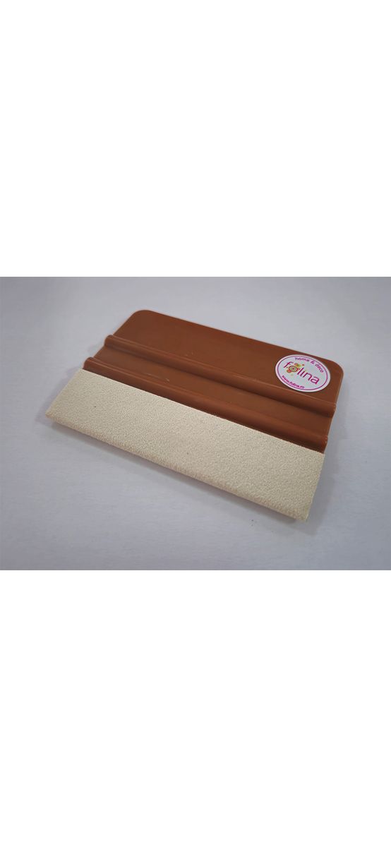 Set de 10 rezerve din piele întoarsă bej, autoadezive, pentru raclete