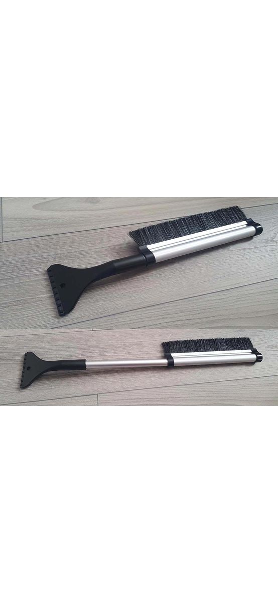 Racletă parbriz cu perie şi mâner telescopic, Folina, accesoriu pentru curăţarea zăpezii şi gheţii