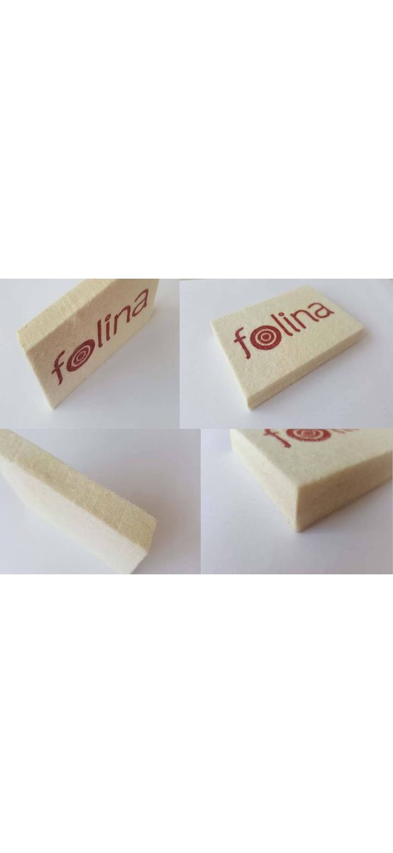 Racletă din lână, Folina, pentru aplicare autocolant şi stickere, 10 x 7 cm