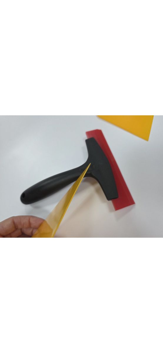 Set aplicare folie geam – 5 piese: raclete plastic, racletă silicon cu mâner, cutter cu 10 rezerve