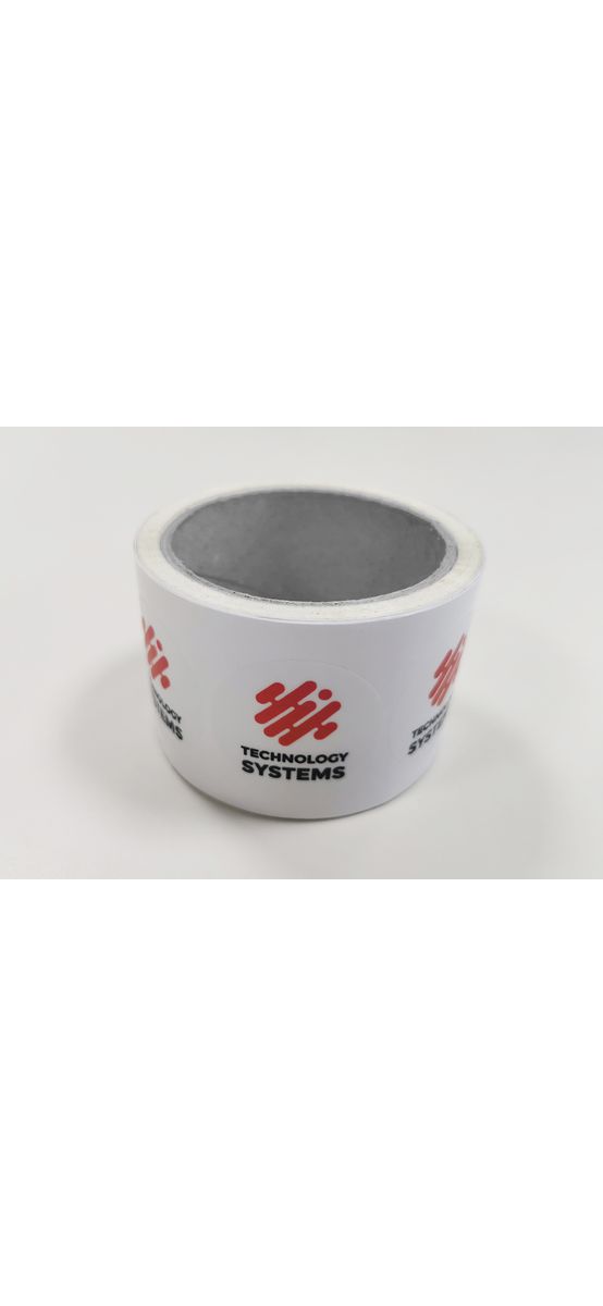 Rolă cu stickere personalizate, 20 de elemente  cu diametrul de 45 mm