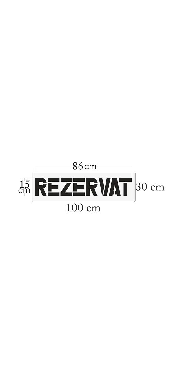 Șablon semnalizare Rezervat, pentru parcare