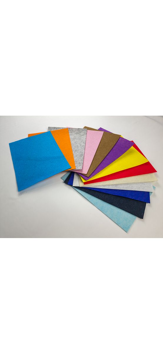 Set 13 coli A4 de pâslă colorată, 1 mm grosime, pentru artizanat şi crafturi