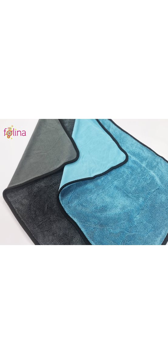 Set 2 lavete microfibră pentru uscare, Folina, 60x40 cm