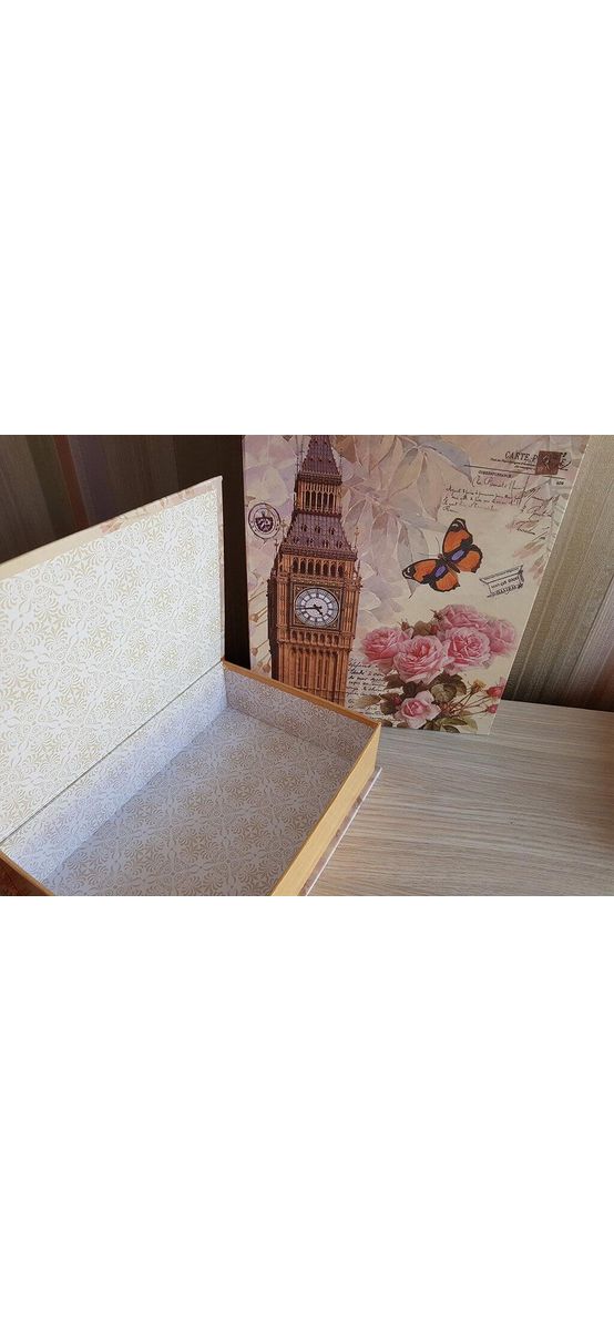 Set 3 cutii decorative tip carte, Folina, model Postcard
