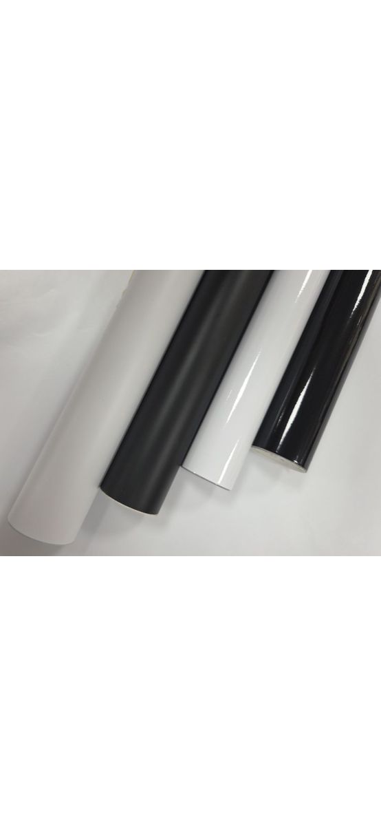 Set 4 role autocolant cutter plotter 30x100 cm – alb și negru, lucios și mat