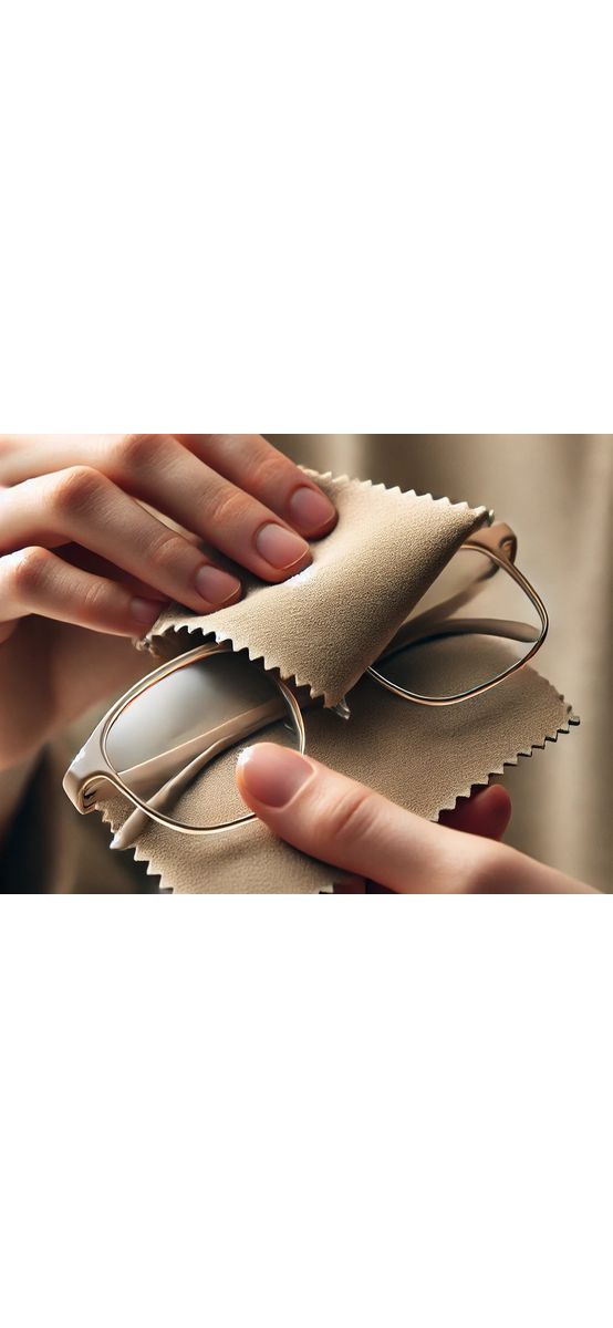 Lavetă Premium Suede Clear pentru curățare ochelari, ecrane și suprafețe din sticlă - set din două bucăți
