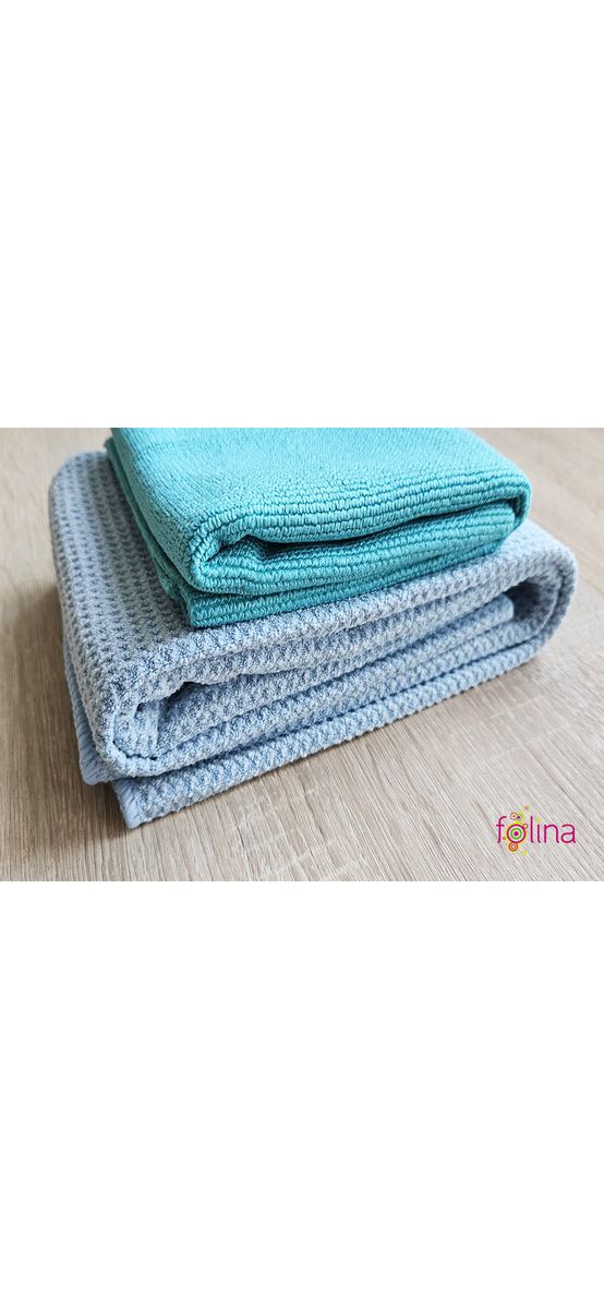 Set lavetă şi prosop microfibră Folina Cleaning