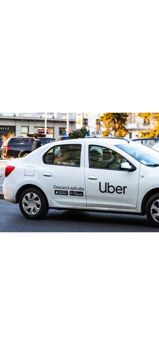 Set 2 stickere cu mesajul 'Nu izbiți ușa!', ideal pentru serviciile de taximetrie, Uber sau Bolt - culoare la alegere