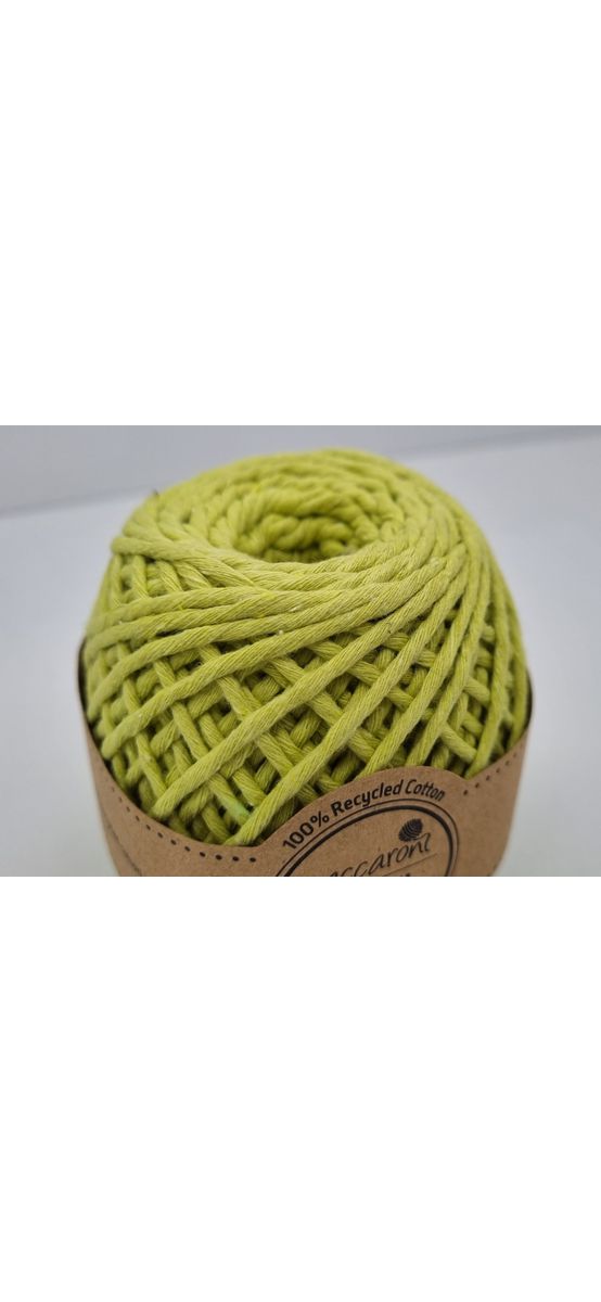 Sfoara bumbac verde lime, Maccaroni Cotton Premium, fir de 2 mm grosime, 100g