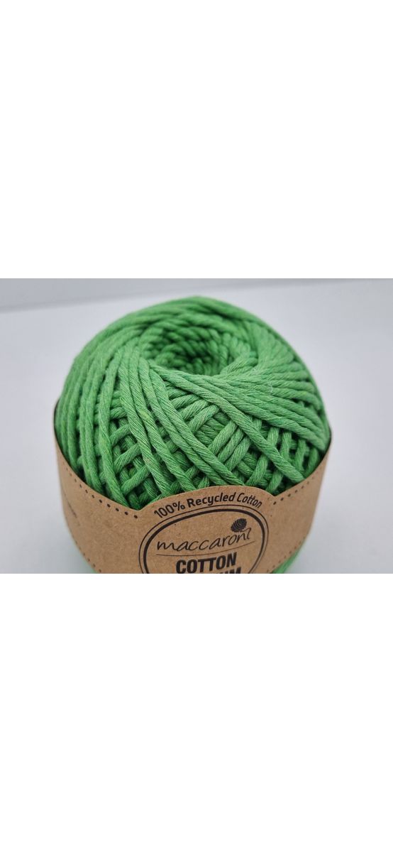 Sfoara bumbac verde, Maccaroni Cotton Premium, fir de 2 mm grosime, 100g