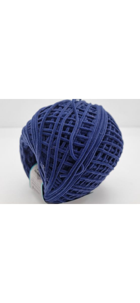 Snur catifelat albastru cobalt, Maccaroni Suede, pentru tricotat si crosetat