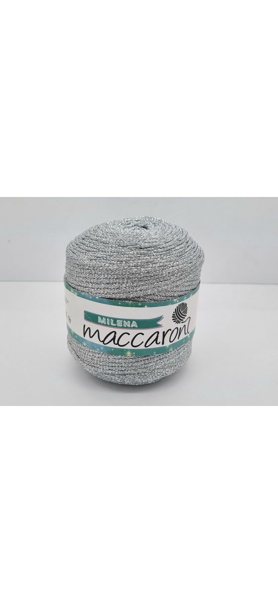 Snur argintiu Maccaroni Milena Glitter