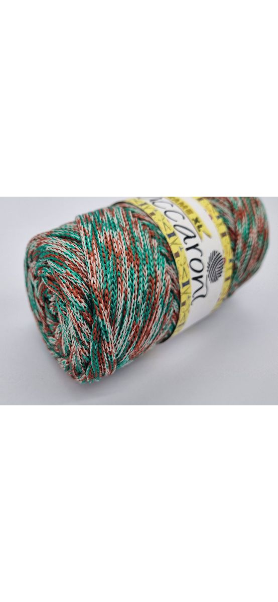 PP Macrame XL, şnur colorat, melanj verde şi maro