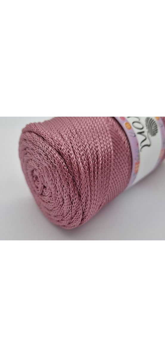 Snur roz pudrat, Maccaroni PP Macrame, 2-3 mm grosime