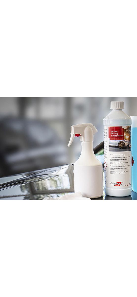 Soluție curățare și pre-aplicare autocolant, Orafol Pre-Way, 1000 ml, lavetă de microfibră inclusă