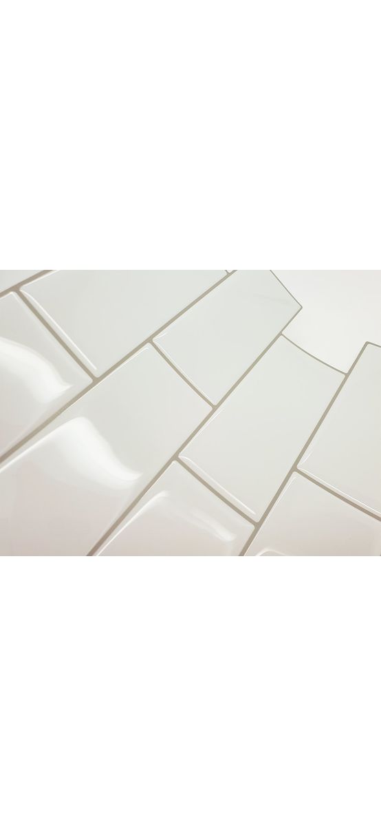 Faianţă autoadezivă 3D Smart Tiles Blanca, Folina, alb, set faianță 10 bucăţi