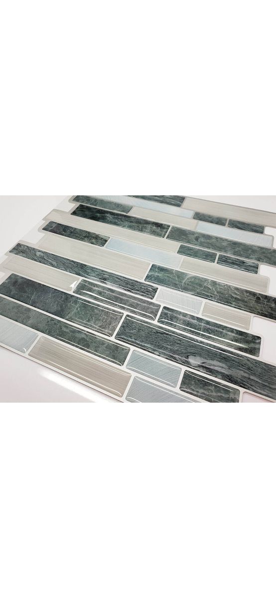 Faianţă autoadezivă 3D Smart Tiles, Folina, model gri Grayson - set 10 bucăţi