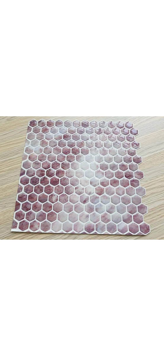 Faianţă autoadezivă 3D Smart Tiles Elissa, Folina, mozaic mov, set faianță 10 bucăţi