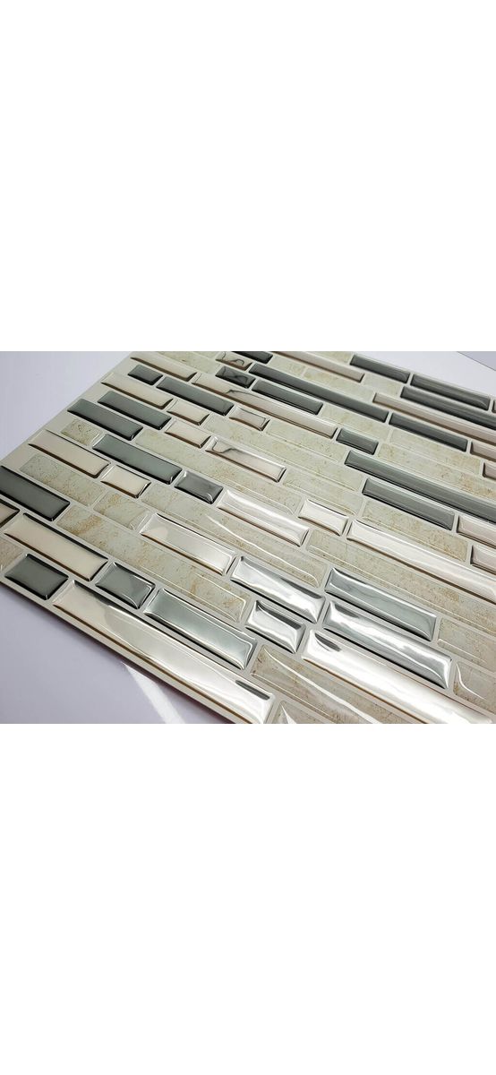 Faianţă autoadezivă 3D Smart Tiles, Liam, Folina, mozaic cu efect metalic - set 10 bucăţi