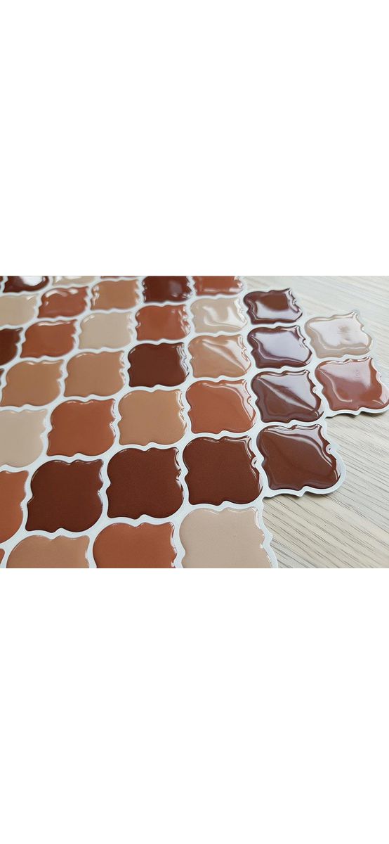 Faianţă autoadezivă 3D Smart Tiles, Damasc Choco, Folina, mozaic maro - set faianță 10 bucăţi