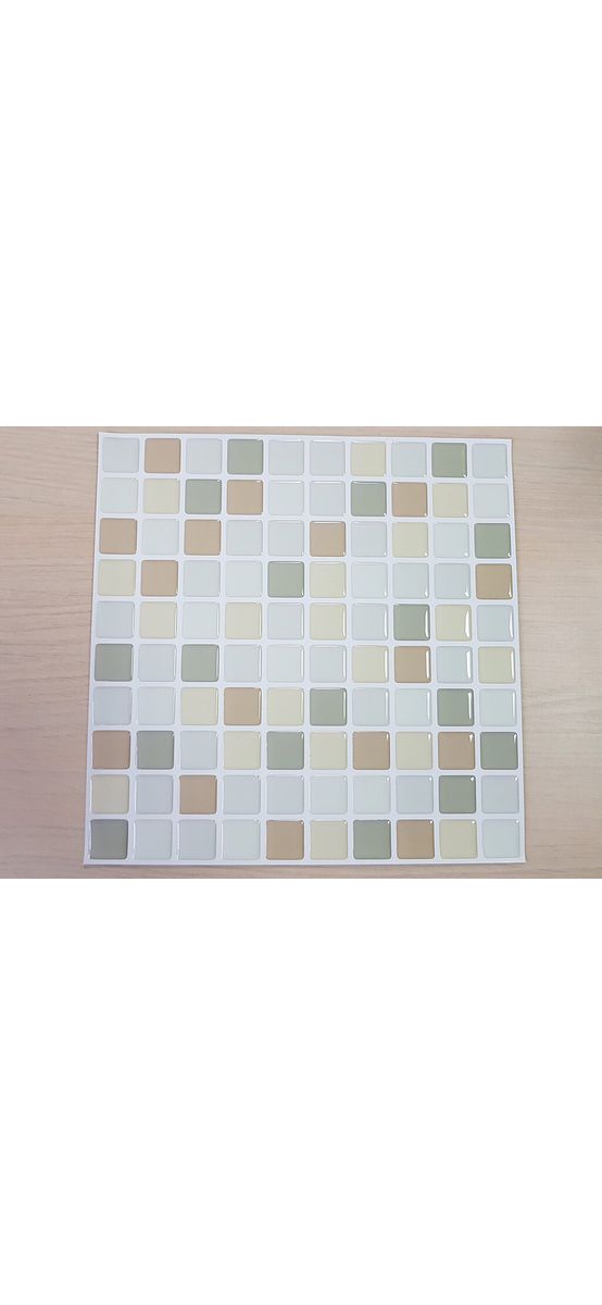 Faianţă autoadezivă 3D Smart Tiles, Folina, mozaic bej, set faianță 10 bucăţi