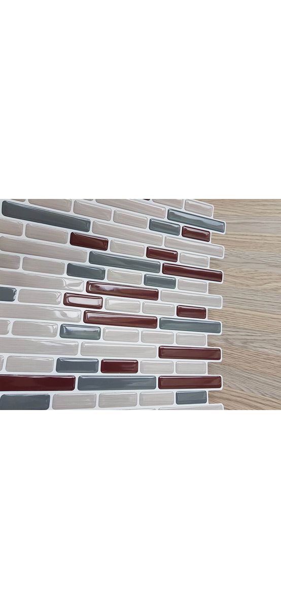 Faianţă autoadezivă 3D Smart Tiles Rona, Folina, culoare gri, set faianță 10 bucăţi