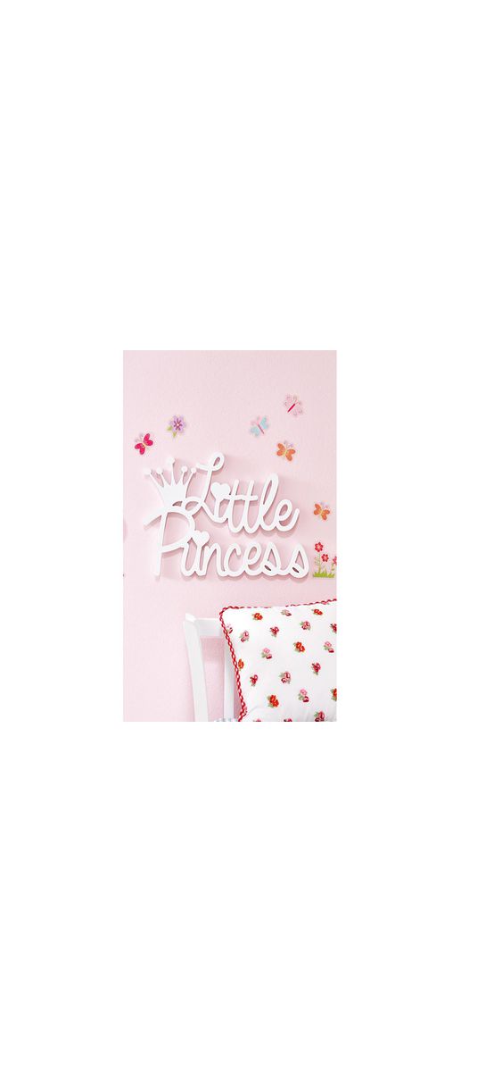 Decorațiune perete Little Princess, d-c-fix, alb, 40 x 27 cm