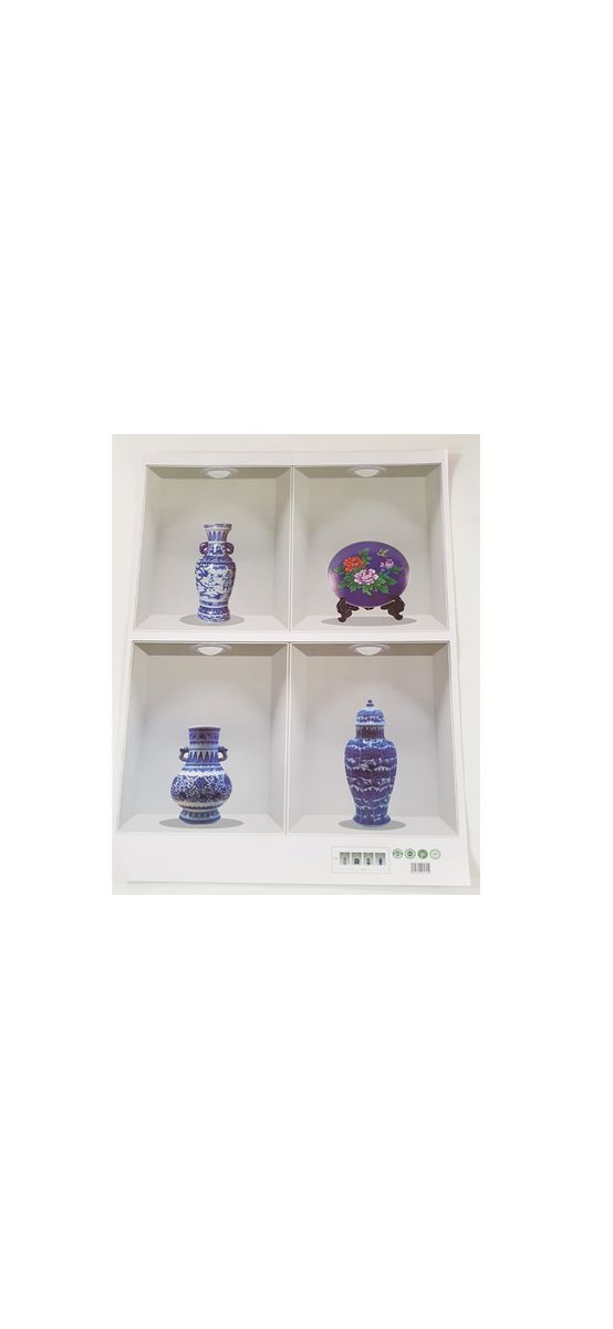 Sticker perete 3D Ceramică albastră