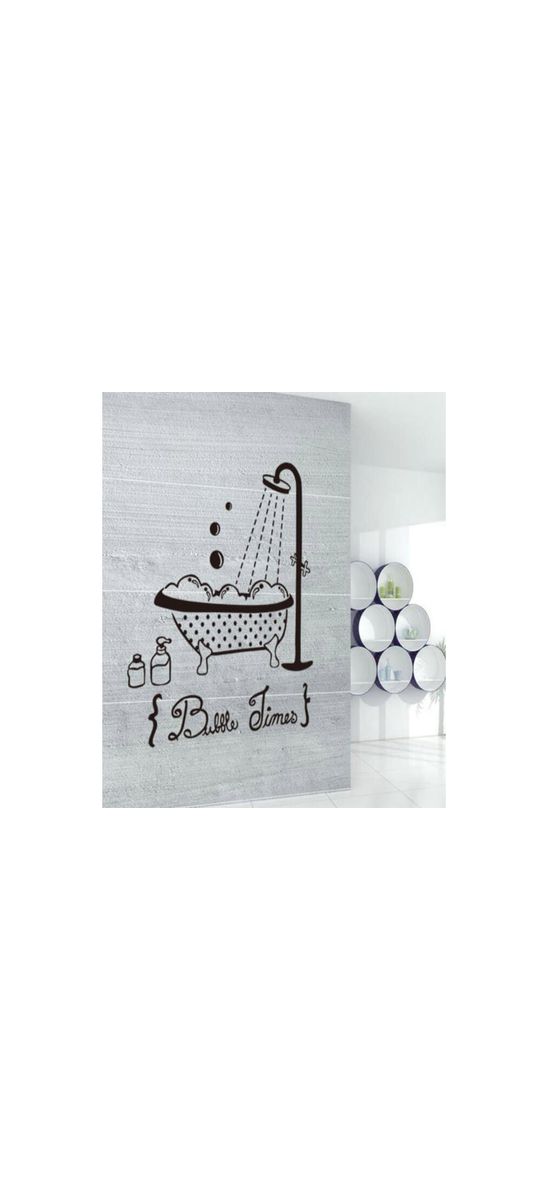 Sticker cabină duş, Folina, Bubble time, 60x70 cm