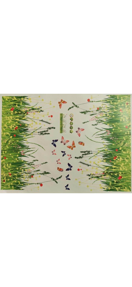 Sticker Iarbă verde, Folina, model bordură decorativă, 90 cm