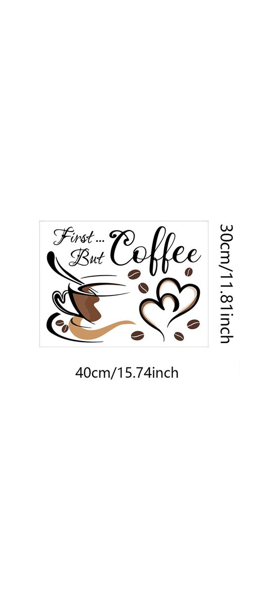 Sticker decorativ cafea – pentru bucătărie, cafenele și magazine de specialitate, 40x30 cm