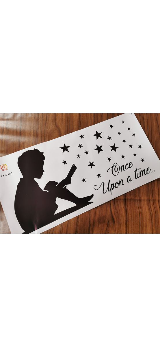 Sticker copii Once upon a time, negru, 25x55 cm