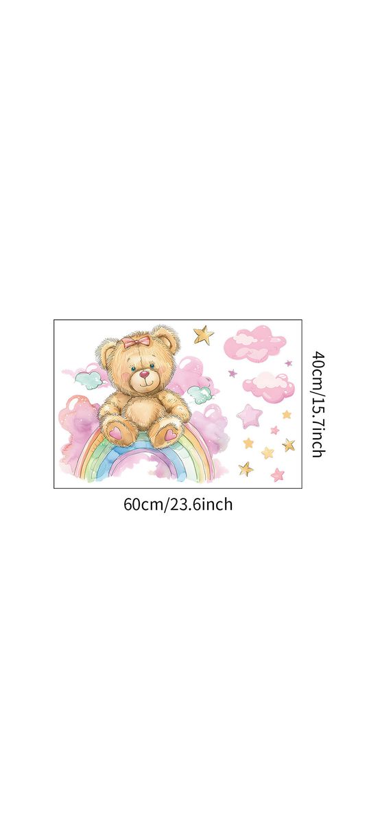 Sticker cameră bebe, ursuleţ, decor perete şi mobilă, 60x40cm