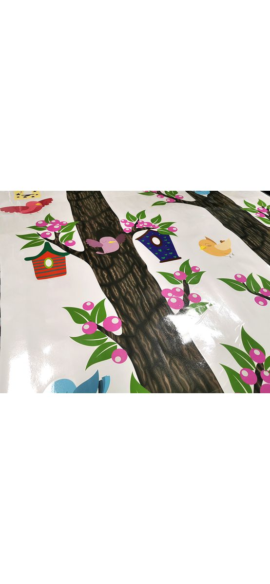Sticker perete pentru camera copiilor, Copaci şi păsări , decoraţiune de mari dimensiuni, 250 cm înălţime
