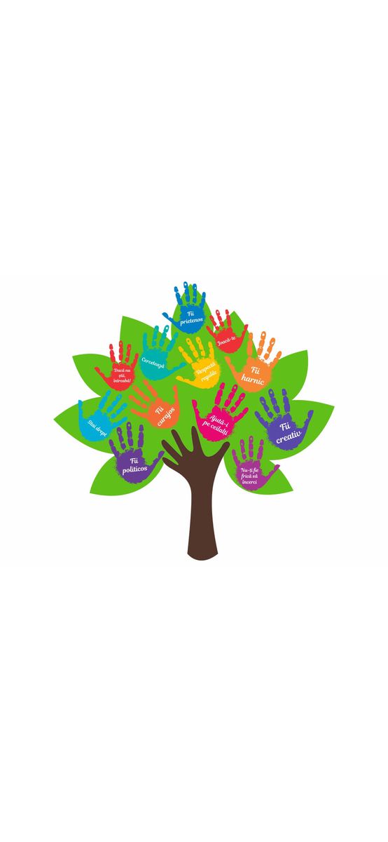 Sticker Copacul Clasei, Folina, pentru copii, multicolor, planșă mare de 145 cm, racletă de aplicare inclusă