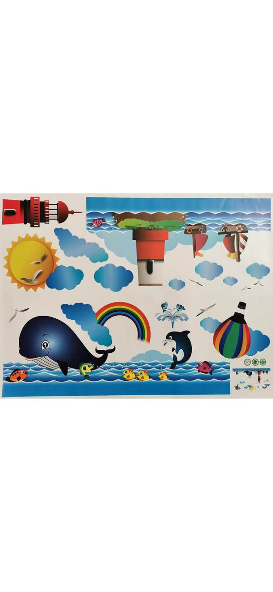Stickere decor marin, multicolor