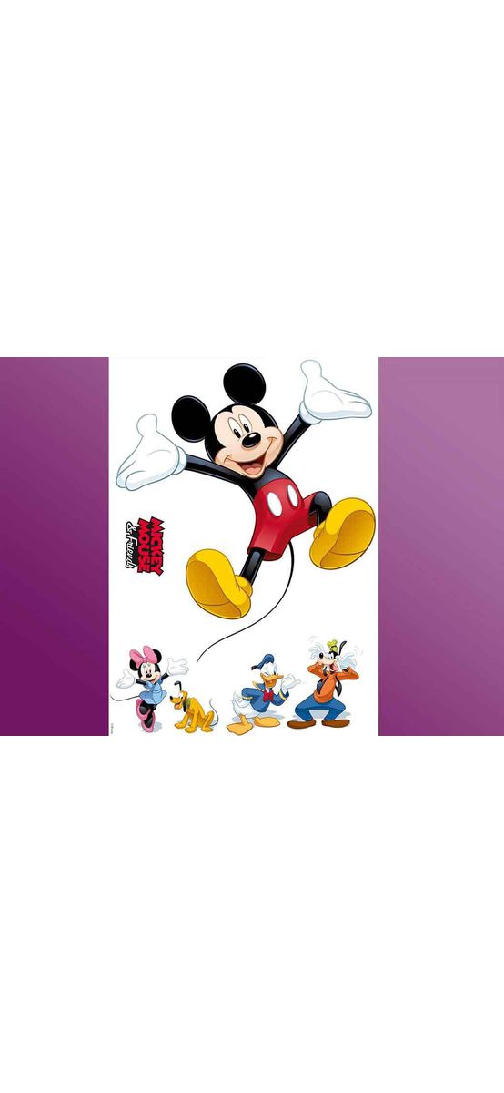 Sticker Mickey Mouse and Friends, Komar, pentru camera copiilor, multicolor- planşă de 50x70 cm