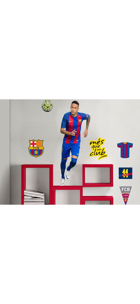 Sticker Neymar, Imagicom, autoadeziv, 30 x 60 cm