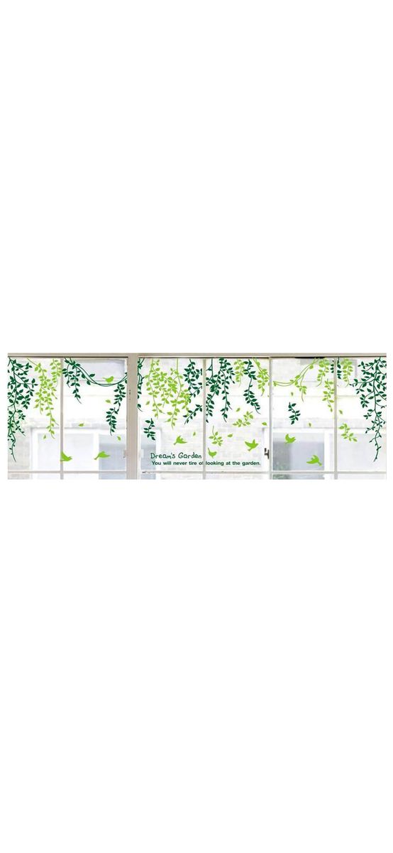 Sticker Dream garden, Folina, model crengi verzi şi păsări