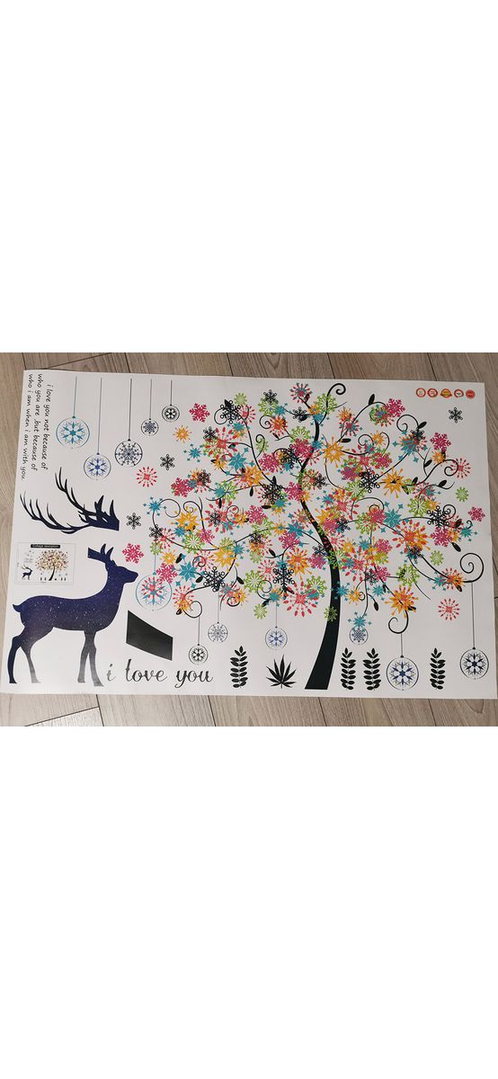 Sticker Copac colorat, 60 cm înălţime