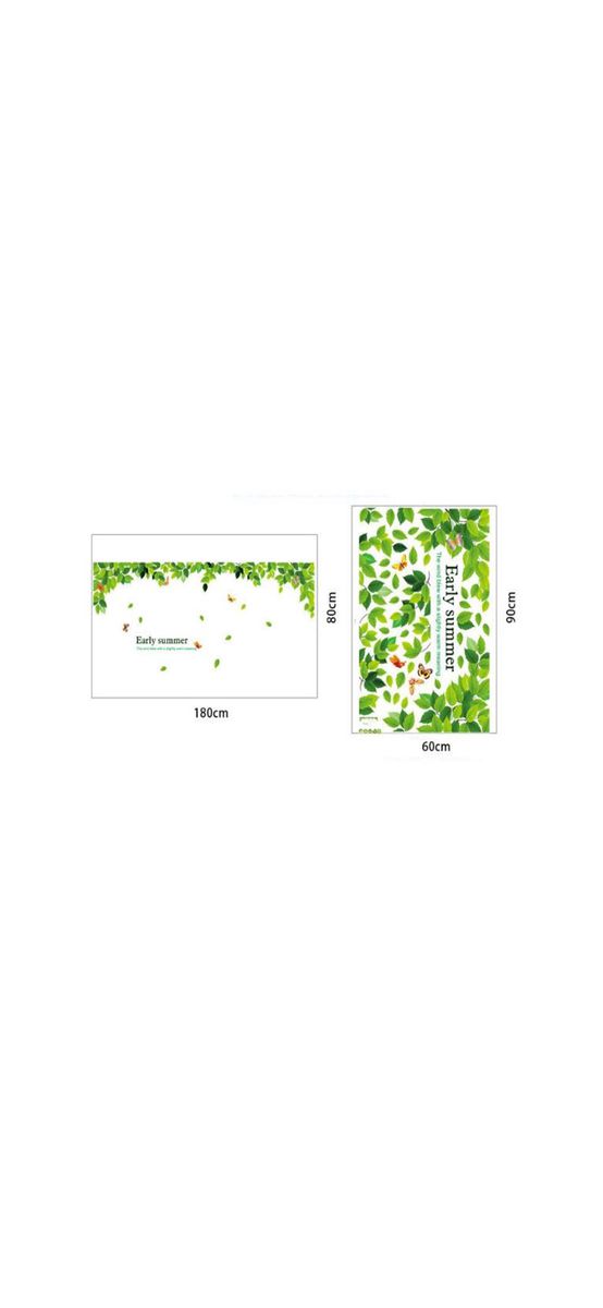 Sticker Decor cu frunze verzi