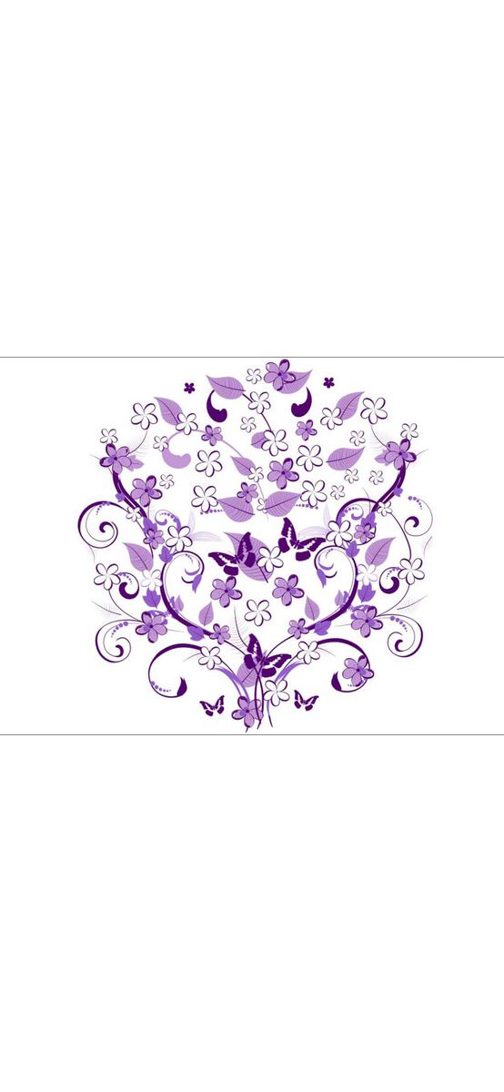 Sticker Violeta, Folina, decorațiune cu model floral, sticker cu dimensiunea 65x50 cm