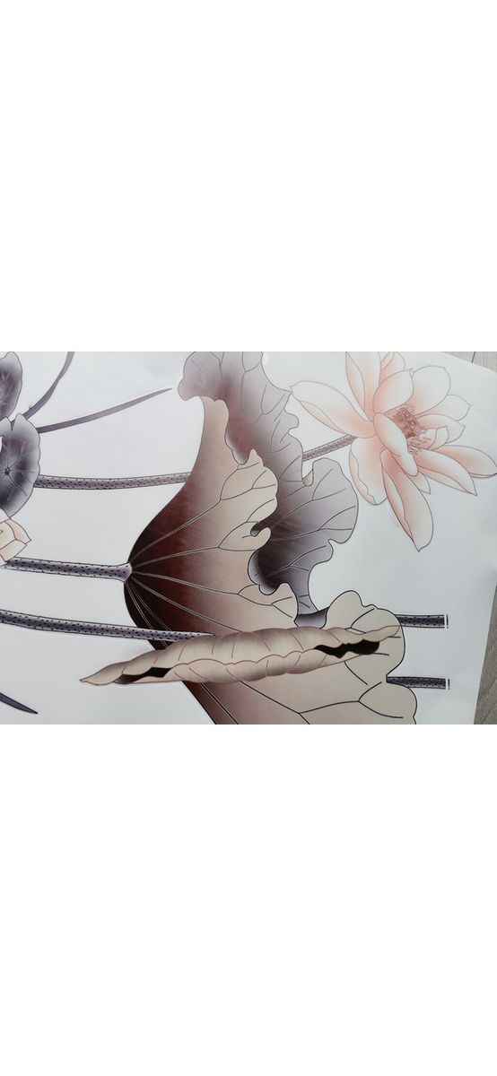 Stickere flori, Folina, decor floral bej 50x110 cm