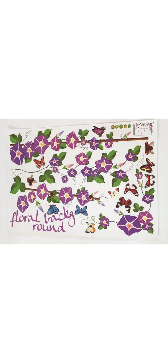 Sticker perete flori mov Zorele
