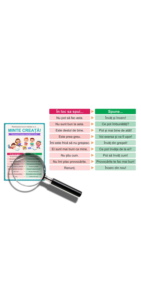 Sticker Minte creață, Folina, pentru copii, colorat, 59x42 cm A2, racletă de aplicare inclusă
