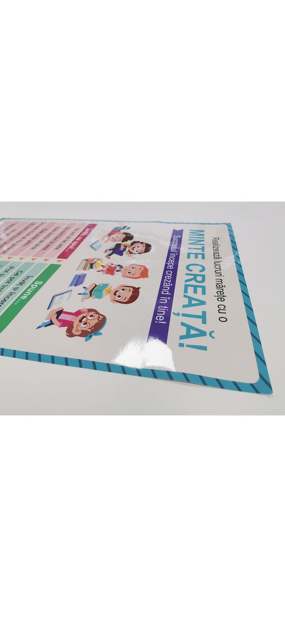 Sticker Minte creață, Folina, pentru copii, colorat, 59x42 cm A2, racletă de aplicare inclusă