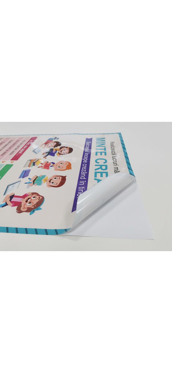 Sticker Minte creață, Folina, pentru copii, colorat, 59x42 cm A2, racletă de aplicare inclusă