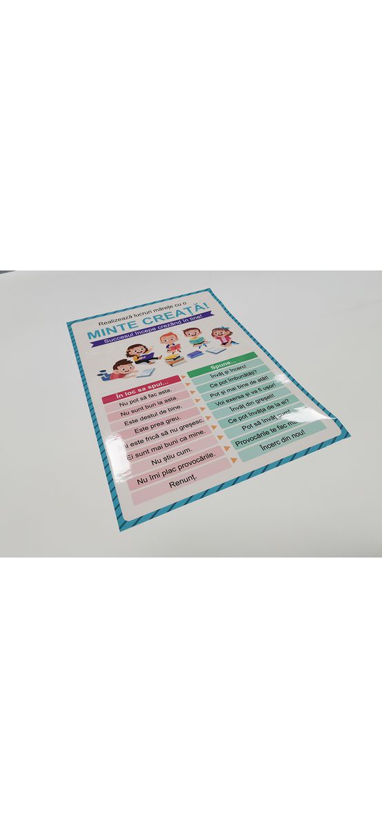 Sticker Minte creață, Folina, pentru copii, colorat, 59x42 cm A2, racletă de aplicare inclusă